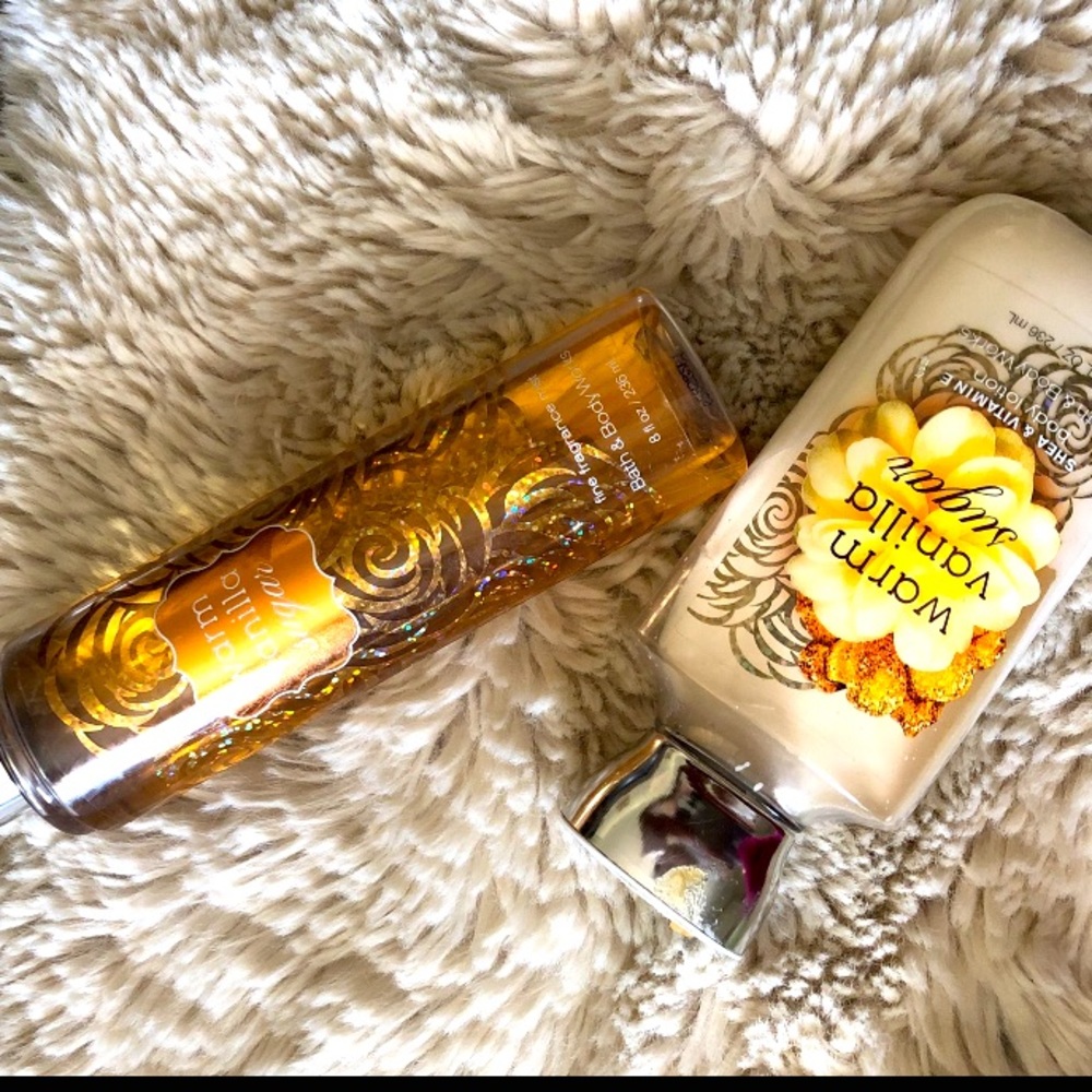 Bath and body works lotion and spray warm vanilla
